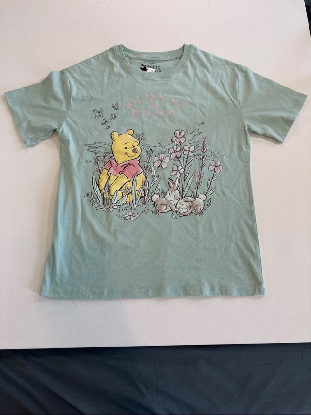 Hybrid Apparel Mint Winnie the Pooh Floral Graphic Tee NWT (XL)